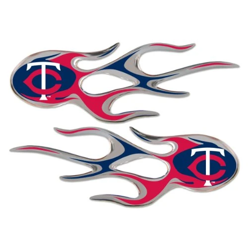 MLB Minnesota Twins Micro Flame Graphics Decal -Pack of 2-