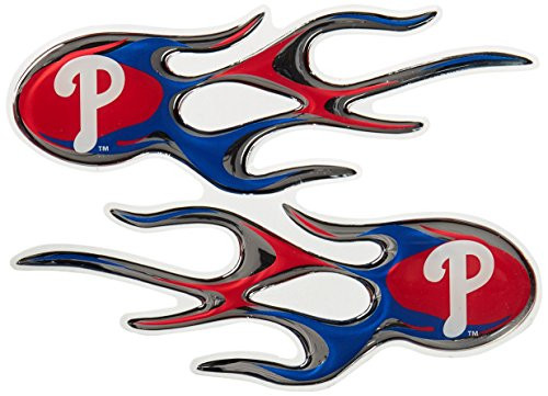 MLB Philadelphia Phillies Micro Flame Graphics Decal -Pack of 2-