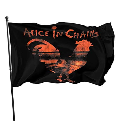 TAIMIN Alice in Chains Rooster Flags 3x5 USA Flag Foot Banner Flags Garden Flag Home House Flags Us Outdoor Flag