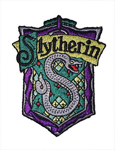Harry Potter House of SLYTHERIN Crest 3 1 4 inch Tall Embroidered PATCH