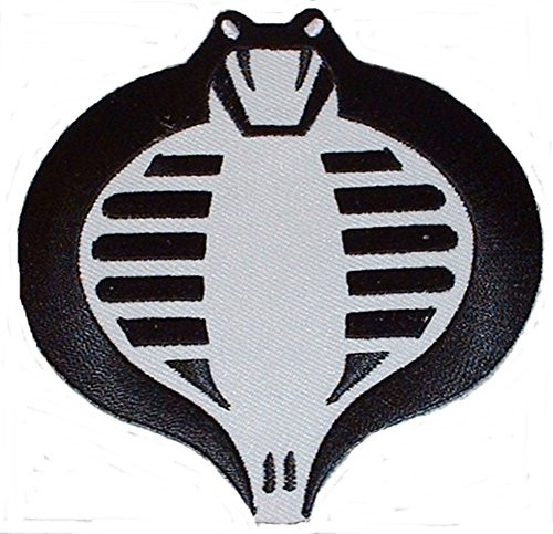 Main Street 24 7 G.I. JOE Cobra Black  and  White Logo Embroidered PATCH  Small