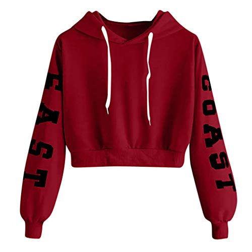 AODONG Womens Sweatshirts Crewneck Womens Lightweight Tie Dye Hooded Sweatshirts Casual Long Sleeve Pullover Hooded Tops Red