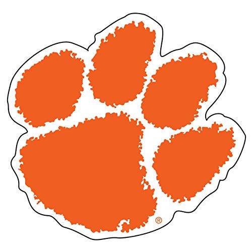 Craftique Clemson Tigers Decal -Orange -Paw- -3 in  4 in  6 in  12 in  18 in-  3 in-