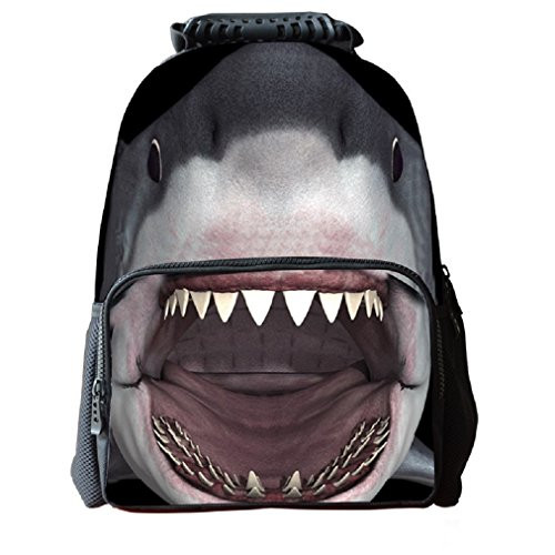 3D Animal Face Print Kids School Backpack Felt Fabric Children 3D Shark Backpack For Laptop
