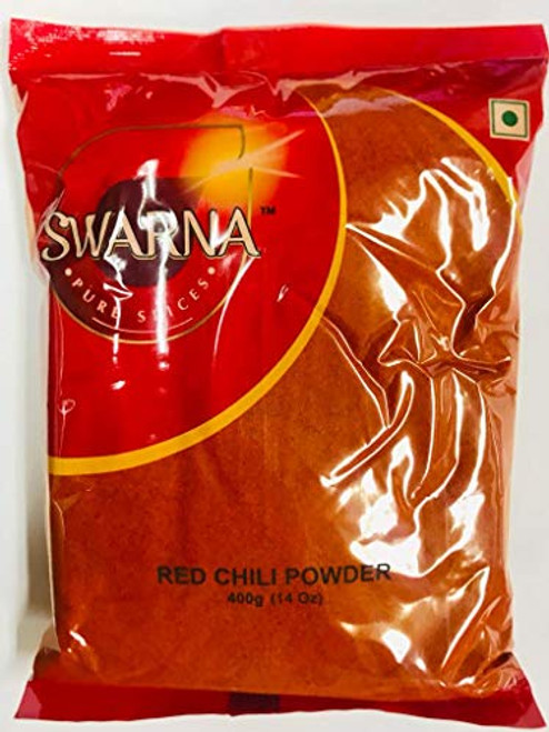 Swarna Pure Spices Kashmiri Chilly Powder -Deggi Mirch Lal Mirch- Mild Hot No Colors or Salt 14oz -56oz -3.5 lbs-- Swarna Pure Spices Kashmiri Chilly Powder -Deggi Mirch Lal Mirch- Mild Hot No Colors or Salt 14oz -56oz -3.5 lbs--