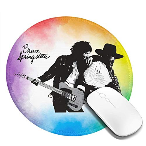 Bruce Springsteen E Street Band Office Round Mousepad Game Non-Slip Pc  and  Laptop Mouse Mat 1 Pcs