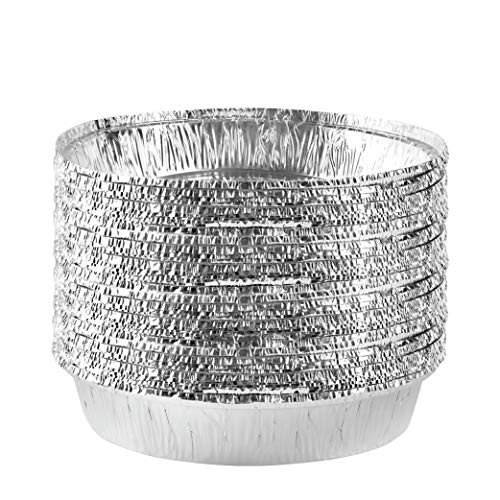 Plasticpro 9 Inch Round Tin Foil Pans Disposable Aluminum Freezer and Oven Safe - For Baking Cooking Storage Roasting Reheating Pack of 20 Plasticpro 9 Inch Round Tin Foil Pans Disposable Aluminum Freezer and Oven Safe - For Baking Cooking Storage Roasting Reheating Pack of 20