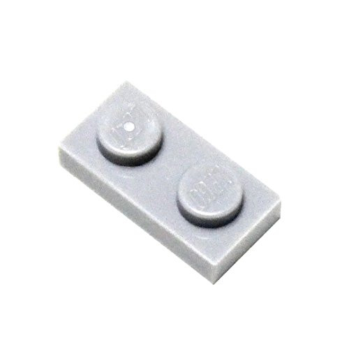 LEGO Parts and Pieces  Light Gray -Medium Stone Grey- 1x2 Plate x20