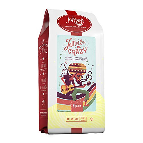 Joffrey s Coffee - Jamaican Me Crazy  Flavored Coffee  Artisan Medium Roast  Arabica Coffee Beans  Caramel  Vanilla   and  Coffee Liqueur Flavor  Brew or French Press  Kosher  No Sugar -Whole Bean  16 oz-