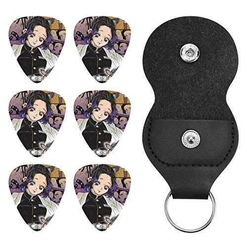 WXDGLL Demon Slayer Kimetsu No Yaiba Guitar Picks  6 general-purpose plastic guitar picks for acoustic and electric guitars?0.46mm?
