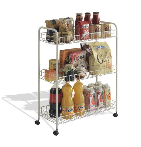 Metaltex USA Inc. Grande Cart, White, 3-Tier