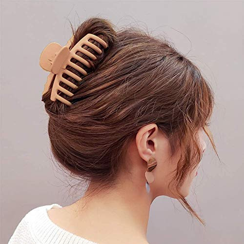 Big Claw Clips 4 Inch Giant Hair Claw Clips for Women Girls  4Pc Nonslip Large Claw Clip  Strong Hold Hair Clips for Thick Hair  Hair Styling Accessories Big Hair Claw for Heavy Hair -Multicolor-