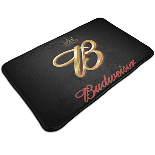 Budweiser Beer Doormat Non-Slip Welcome Mat Rug Bath Mat Entrance Carpet Front Door Bathroom Indoor Outdoors Floor Mat