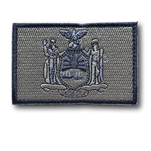 Backwoods Barnaby New York Flag Hook  and  Loop Morale Patch - Multicam