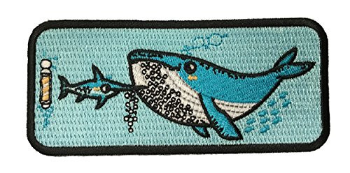 Randy Otter Barnacle Beard Whale Barber Shop Iron On Patch