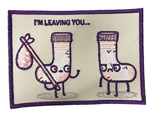 Randy Otter Funny Missing Sock Leaving You! Iron On Patch