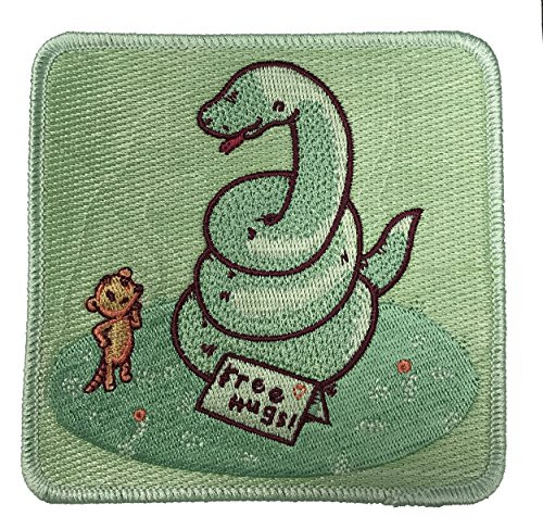 Randy Otter Free Hugs Snake and Mouse - Iron On Patch