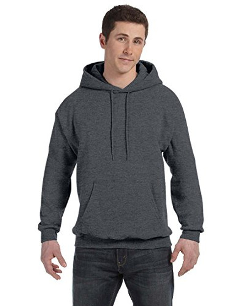By Hanes 78 Oz EcoSmart 50 50 Pullover Hood - Charcoal Heather - M - -Style   P170 - Original Label-