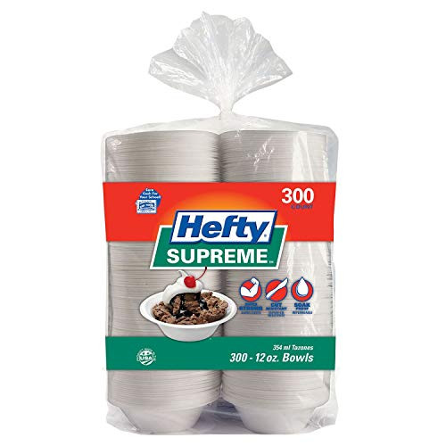 Product of Hefty Supreme Foam Bowls Heavyweight  12 oz. -300 ct.- - -Bulk Savings-