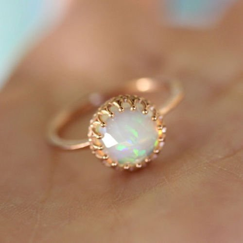 Paweenaso Ransopakul White Fire Opal 925 Sterling Silver Gemstone Women Wedding Jewelry Ring -8-
