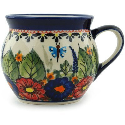 Polish Pottery Bubble Mug 12 oz Spring Splendor UNIKAT
