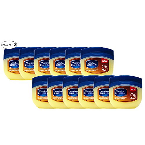 Vaseline Petroleum Jelly Blue Seal With Cocoa Butter -100ml- -Pack of 12- Vaseline Petroleum Jelly Blue Seal With Cocoa Butter -100ml- -Pack of 12-