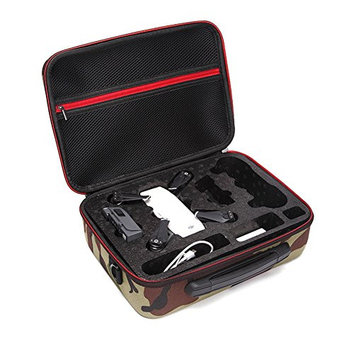 Travel Spark Drone Case EVA Waterproof Hand Bag Camouflage Portable Carrying Suitcase for DJI Spark Drone Quadcopter and Accessories with High-end EPP Liner GJB49