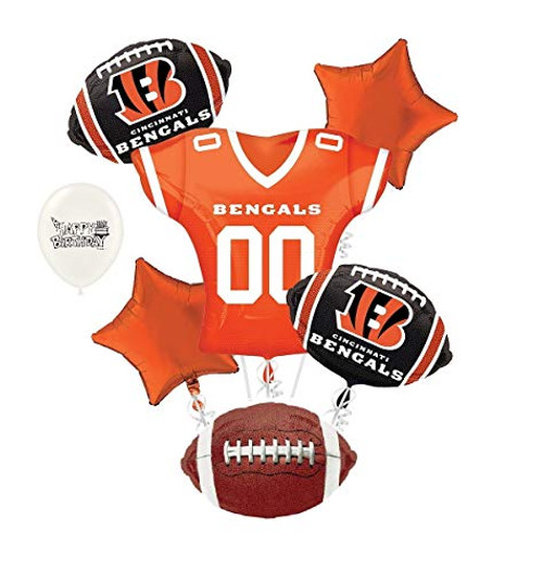 Cincinnati Bengals NFL Football Party Balloon Bouquet Bundle Cincinnati Bengals NFL Football Party Balloon Bouquet Bundle