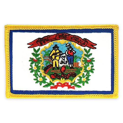 PinMart s Embroidered US State Flag Patch- West Virginia Flag