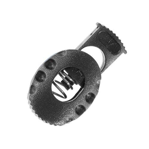 West Coast Paracord Turtle Cord Lock Toggle -Black  10 Pack- - Plastic Drawstring Toggle Switch Cord Lock with Heavy Duty Springs