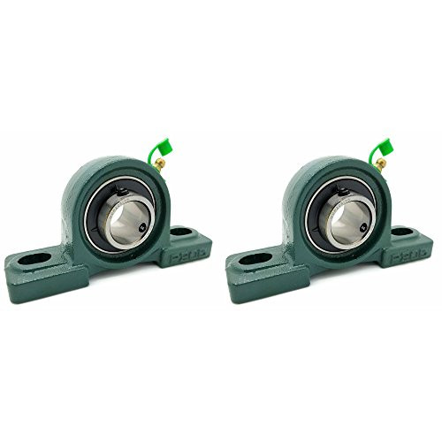 Two -2- UCP205-16 Cast Iron Pillow Block Mounted Bearings - 1 inch Inch Inside Diameter w Set Screw Lock - P205