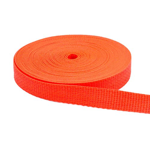 3 4 Inch Polypropylene Webbing  100 Yards Light Weight - 3 4 inch Strap - Webbing Plus -Dark Orange-