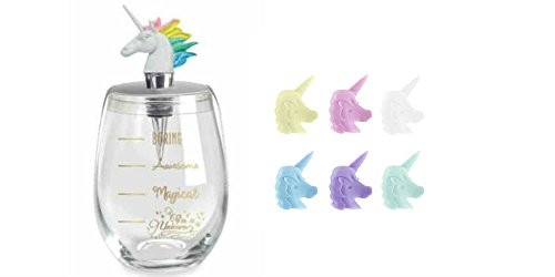Unicorn Magic Stemless Wine Glass, Stopper & Charms Gift Set