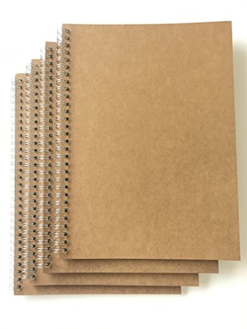 VEEPPO 4 Pack Spiral Notebooks B5 A5 Graph Grid Dot Grid Daily Planner -B5-4 pack 5mm Graph Paper-