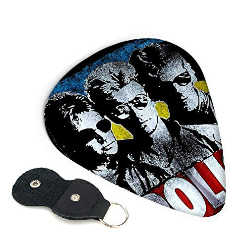Skiroromg The Police 6-Piece Guitar Picks Exquisite Pattern Design Bass Acoustic Finger Guitar Picks A Gift for Beginners 0.46mm -for Music Lovers-