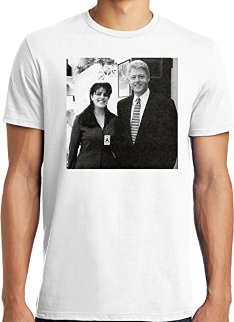 PubliciTeeZ Big and Tall Funny Bill Clinton and Monica Lewinsky Photo T Shirt -M  White- PubliciTeeZ Big and Tall Funny Bill Clinton and Monica Lewinsky Photo T Shirt -M  White-