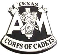 Patch Collection Texas A and M ATM Aggies Corps of Cadets Solid Metal Chrome Emblem AMG