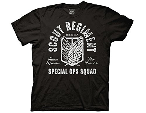 Ripple Junction Attack on Titan Scout Regiment Special OPS Squad Adult T-Shirt Large Black