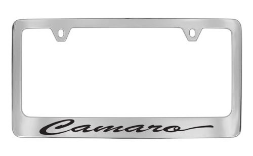 Chevrolet Camaro Script Chrome Plated Metal License Plate Frame Holder Chevrolet Camaro Script Chrome Plated Metal License Plate Frame Holder