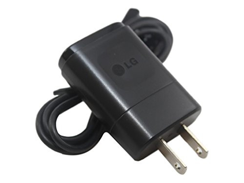 LG MCS-02WD WR WT Travel Charger with Micro USB Data Cable - Original OEM - Non-Retail Packaging - Black