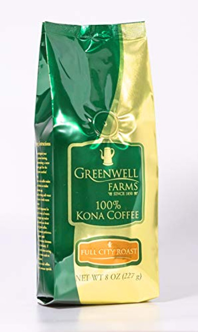 Greenwell Farms - 100 percent  Kona Coffee - Full City Roast - 8oz - WHOLE BEAN Greenwell Farms - 100 percent  Kona Coffee - Full City Roast - 8oz - WHOLE BEAN