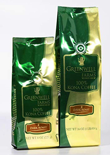 Greenwell Farms - 100 percent  Kona Coffee - Dark Roast - 8oz - WHOLE BEAN Greenwell Farms - 100 percent  Kona Coffee - Dark Roast - 8oz - WHOLE BEAN