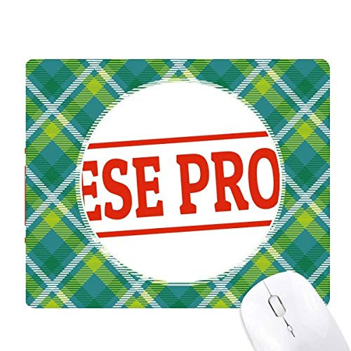 Red Chinese Product Seal Red Pattern Green Lattices Grid Pixel Mouse Pad
