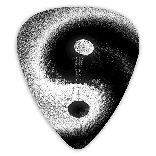 Guitar Bass Picks Grip for electric guitar  acoustic guitar  Ukulele  mandolin Medium Yin Yang Pattern -12 Pack-
