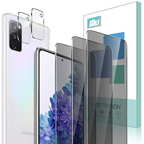 -4 Pack- WRJ 2 Pack Privacy Screen Protector  Plus  2 Pack Camera Lens Protector for Google Pixel 4a 5g privacy 9H Hardness Tempered Glass