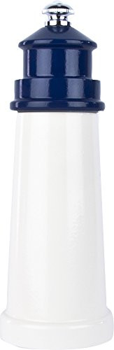 Fletchers' Mill Lighthouse Salt Mill, White/Cobalt - 6 Inch