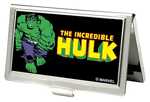 Buckle-Down Business Card Holder - THE INCREDIBLE HULK Pose Black - Small