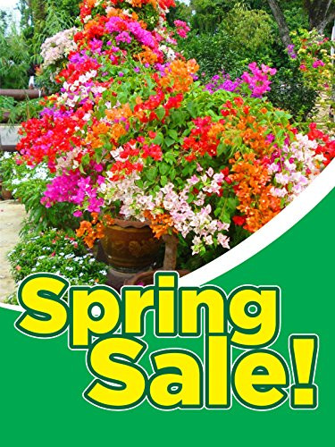 Spring Sale Florist Flower Business Retail Display Sign  18 inchw x 24 inchh  Full Color