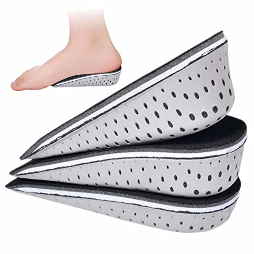 Kalevel® Height Increase Insole 4.3cm 1.7 Inches Taller Breathable Invisible Increased Insole Shoe Lifts Shoe Pads Elevator Insoles for Men Women One Pair Kalevel® Height Increase Insole 4.3cm 1.7 Inches Taller Breathable Invisible Increased Insole Shoe Lifts Shoe Pads Elevator Insoles for Men Women One Pair