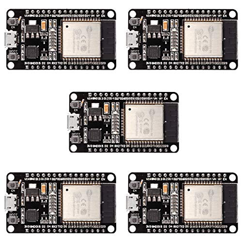 DORHEA 5PCS ESP32 WiFi Development Board ESP-32S NodeMCU-32S Microcontroller Processor Integrated Chip CP2102